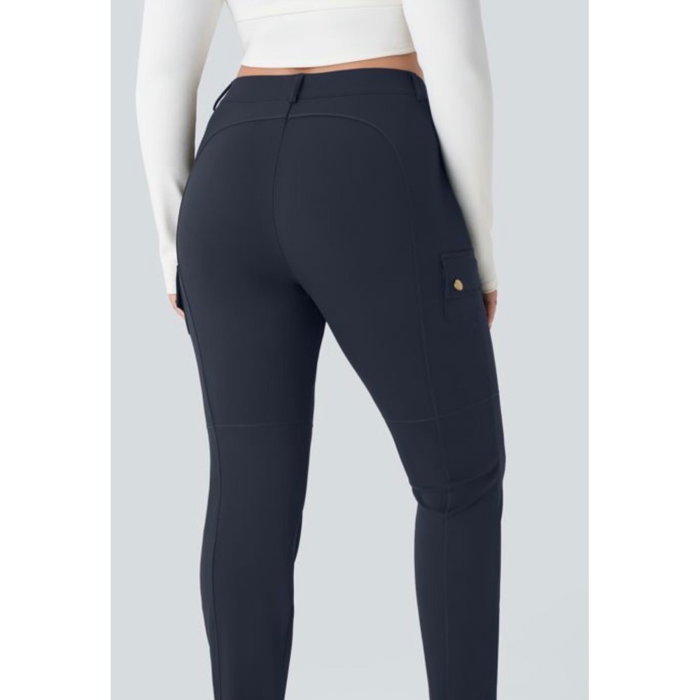 DayStretch High Waisted Zipper Pockets Solid Slim Hiking Cargo Pants M NWT
